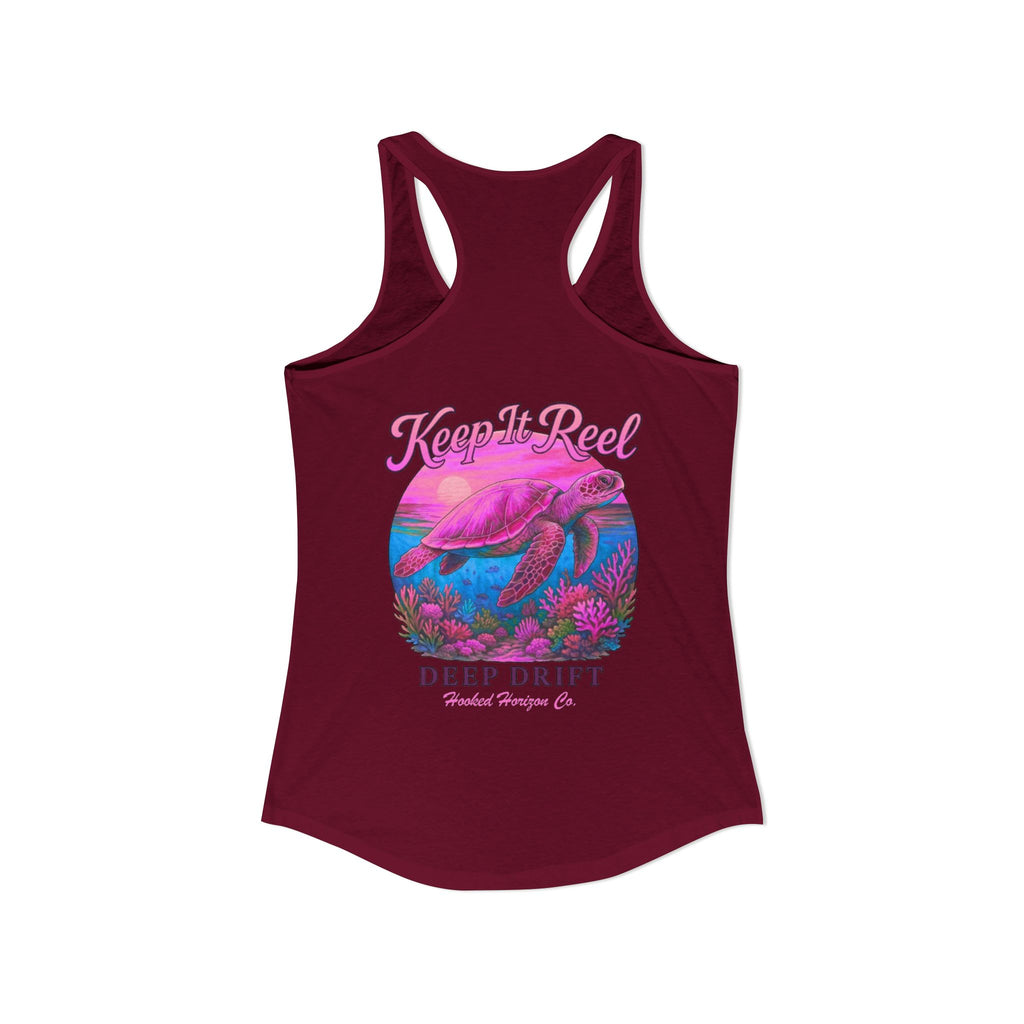 Turtle " Keep It Reel" Deep Drift– Hooked Horizon Co. Gifts for Ocean Lovers, Nautical Fashion, Everyday Comfort, Perfect Gift for Her