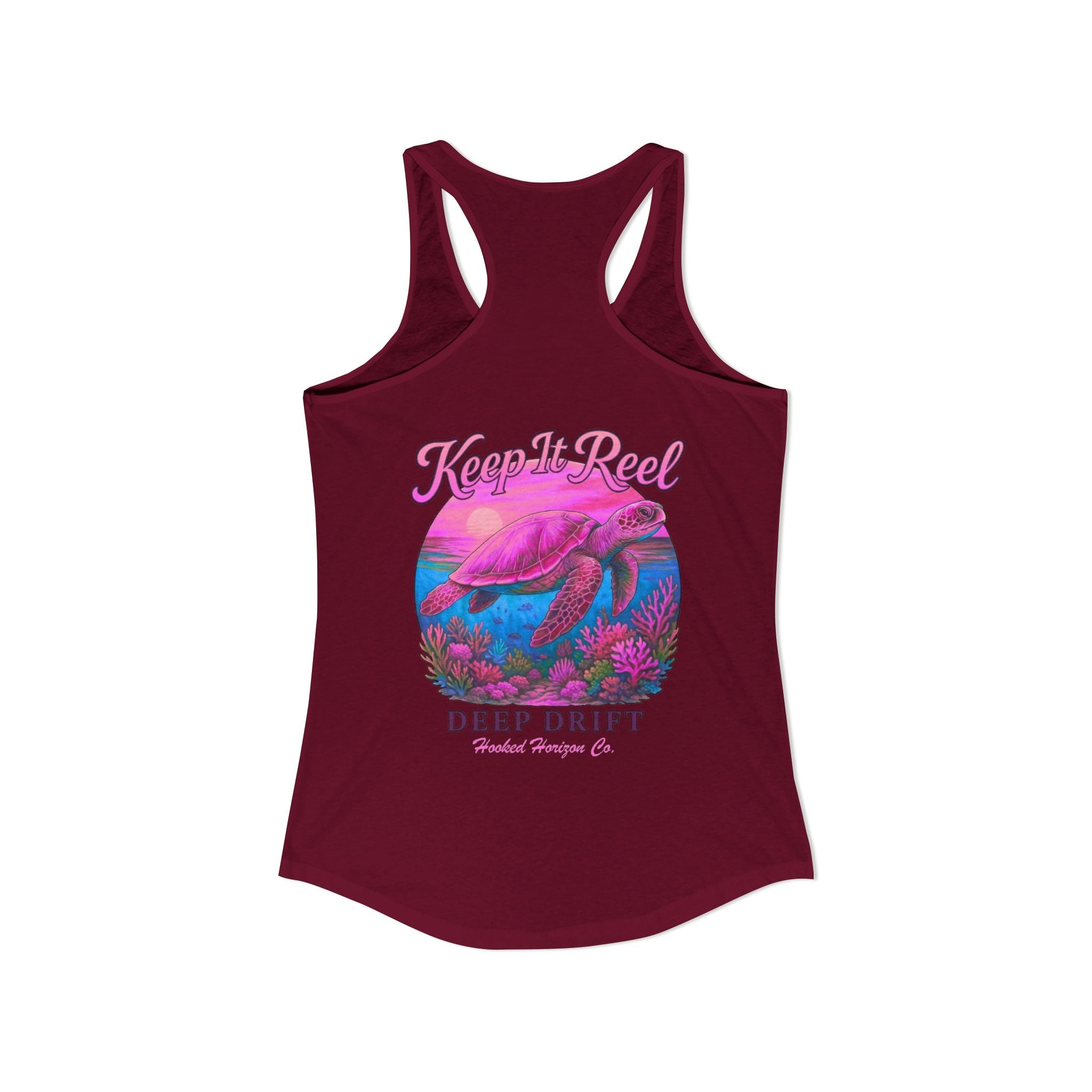 Turtle " Keep It Reel" Deep Drift– Hooked Horizon Co. Gifts for Ocean Lovers, Nautical Fashion, Everyday Comfort, Perfect Gift for Her