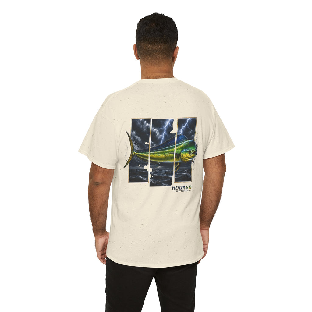 Mahi Mahi Hooked Horizon Co Tee—Ocean Graphic Tee — "Beloved" Ray Design