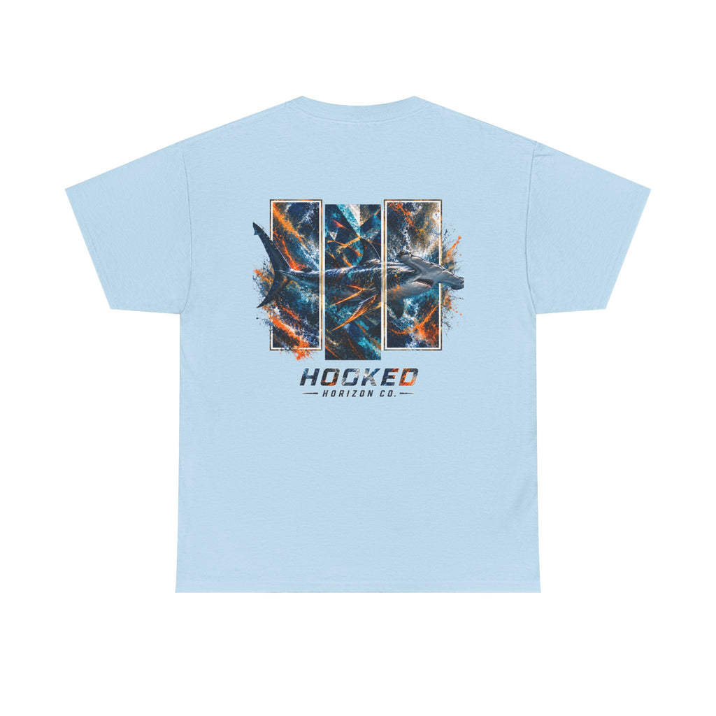 Hammer Head Hooked Horizon Co Tee—Ocean Graphic Tee — "Beloved" Ray Design