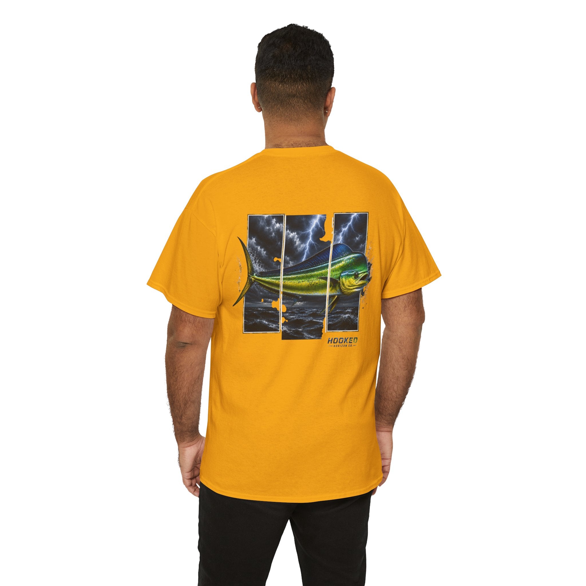 Mahi Mahi Hooked Horizon Co Tee—Ocean Graphic Tee — "Beloved" Ray Design