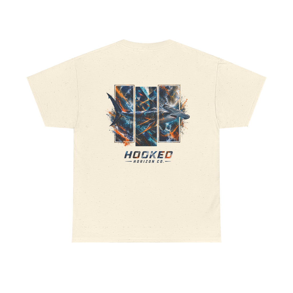 Hammer Head Hooked Horizon Co Tee—Ocean Graphic Tee — "Beloved" Ray Design