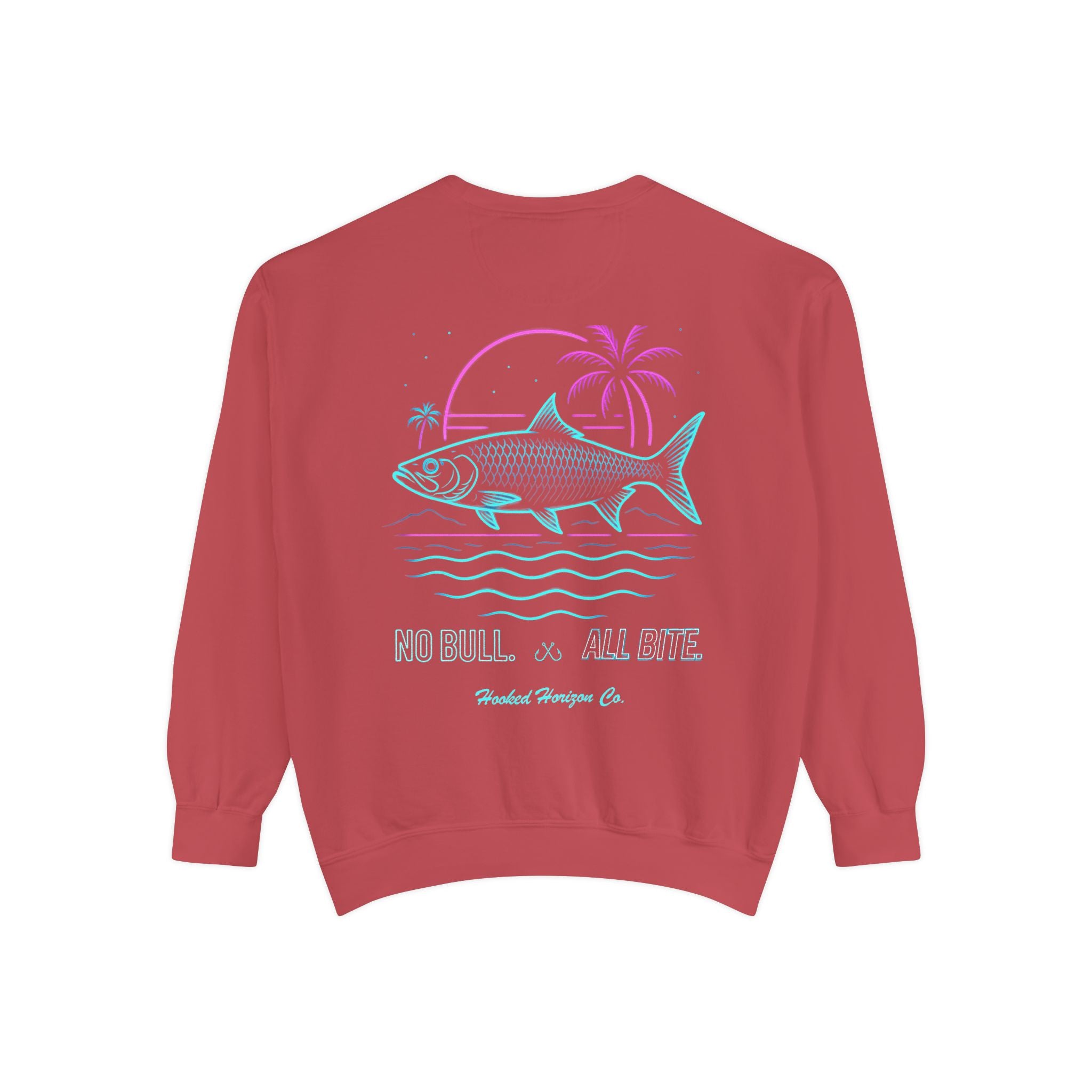 Vintage vibes Neon Tarpon Sweatshirt– Hooked Horizon Co. Ocean apparel, Gifts for Him & Her, Ocean Conservation, Soft Unisex Garment-Dyed Sweatshirt