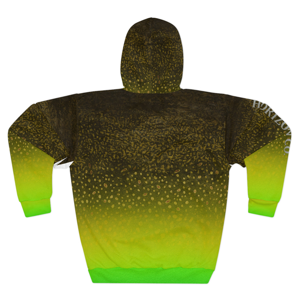 Gradient Green Speckle Hoodie — Neon Ombre Pullover
