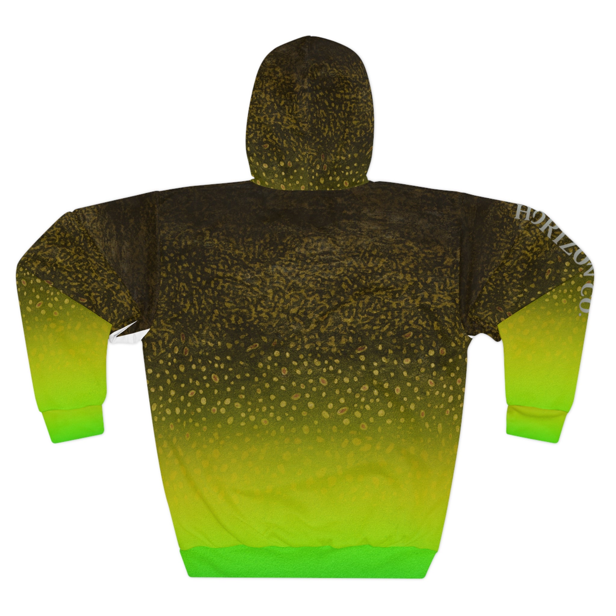 Gradient Green Speckle Hoodie — Neon Ombre Pullover