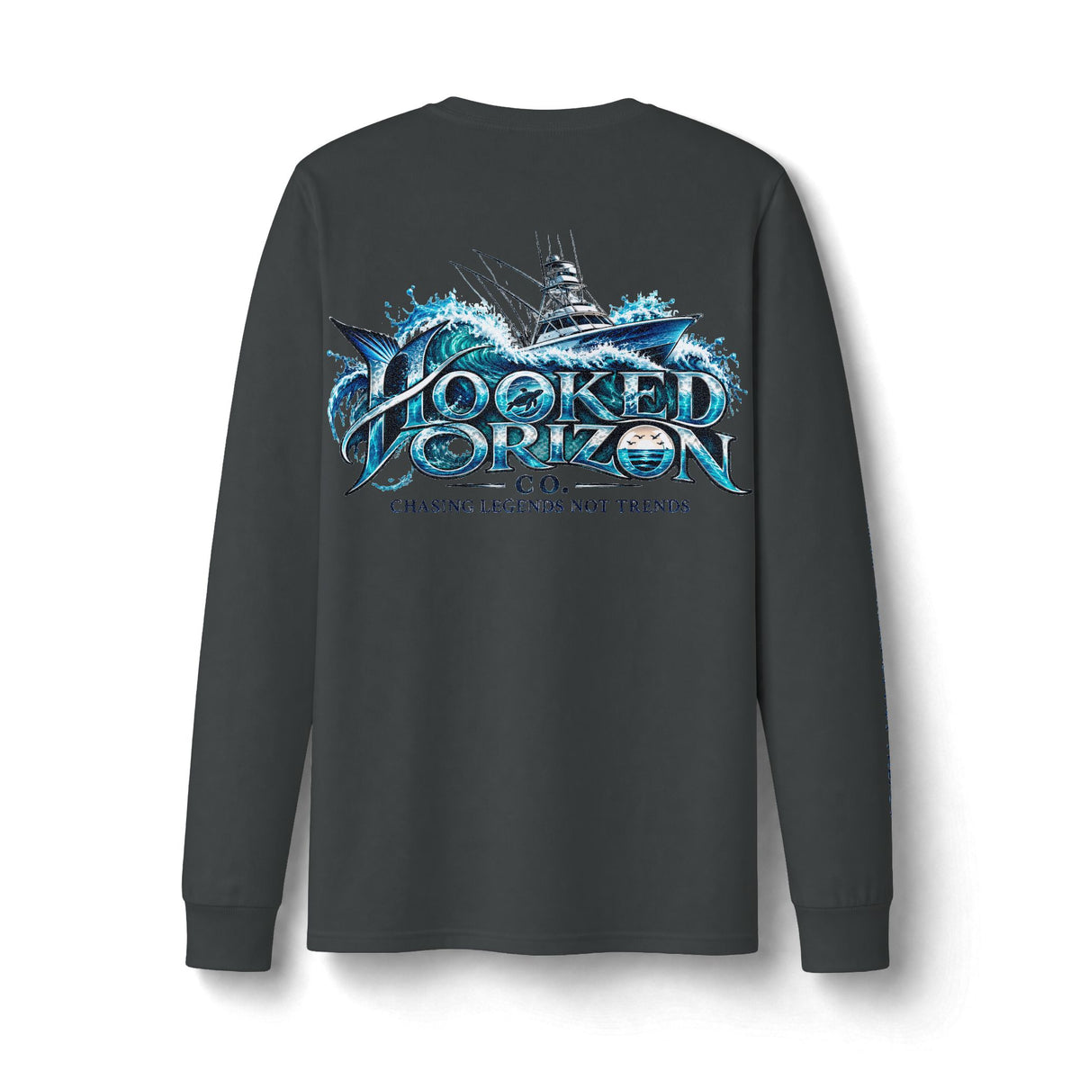 Fishing Boat Wave Dri-Power Long Sleeve T-Shirt