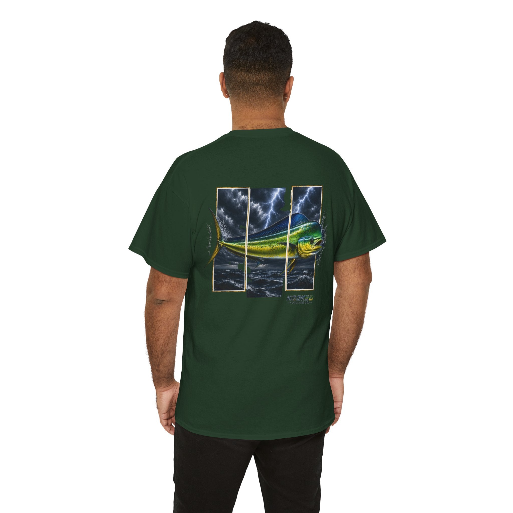 Mahi Mahi Hooked Horizon Co Tee—Ocean Graphic Tee — "Beloved" Ray Design