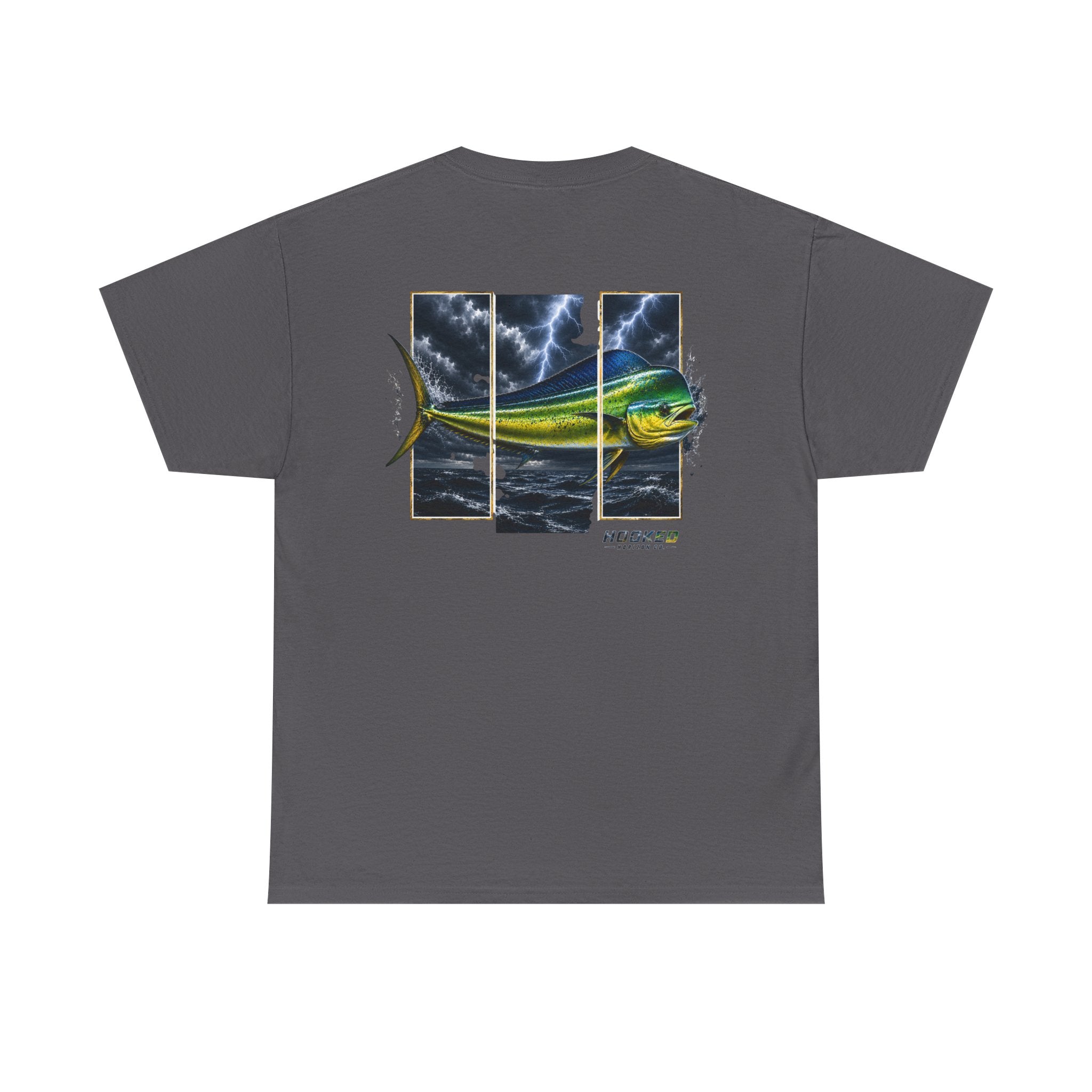 Mahi Mahi Hooked Horizon Co Tee—Ocean Graphic Tee — "Beloved" Ray Design