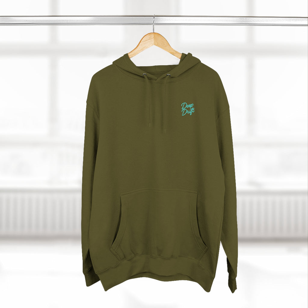 Wave & Sun Deep Drift– "Hooked By The Sea" Hooked Horizon Co. Unisex Hoodie for Ocean Lovers, Nautical Fashion, Cool Weather Gear, Everyday Comfort, Perfect Gift