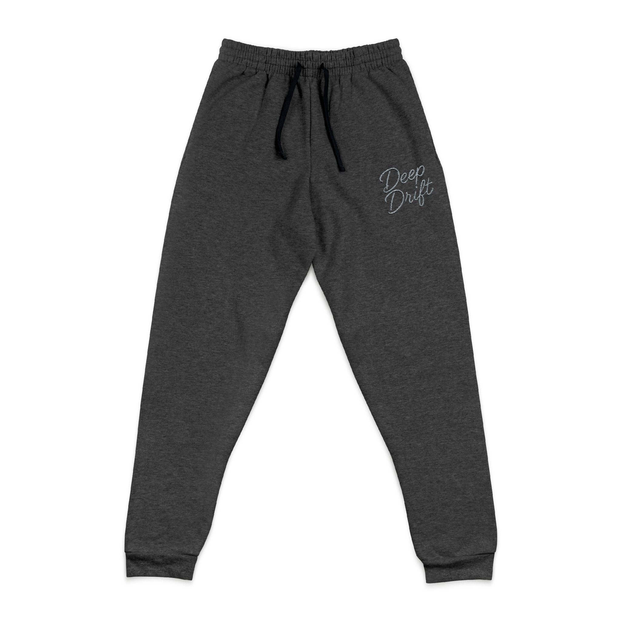 Grey Deep Drift Embroidered 'Bone Daddy' Grey Joggers — Casual Comfort Sweatpants