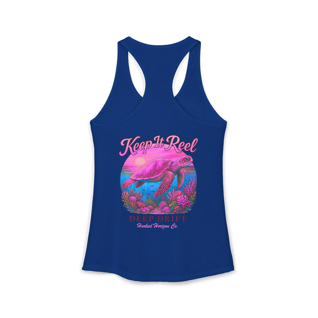 Turtle " Keep It Reel" Deep Drift– Hooked Horizon Co. Gifts for Ocean Lovers, Nautical Fashion, Everyday Comfort, Perfect Gift for Her