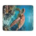 Sea Turtle Sherpa Blanket — Coastal Ocean Photography Throw