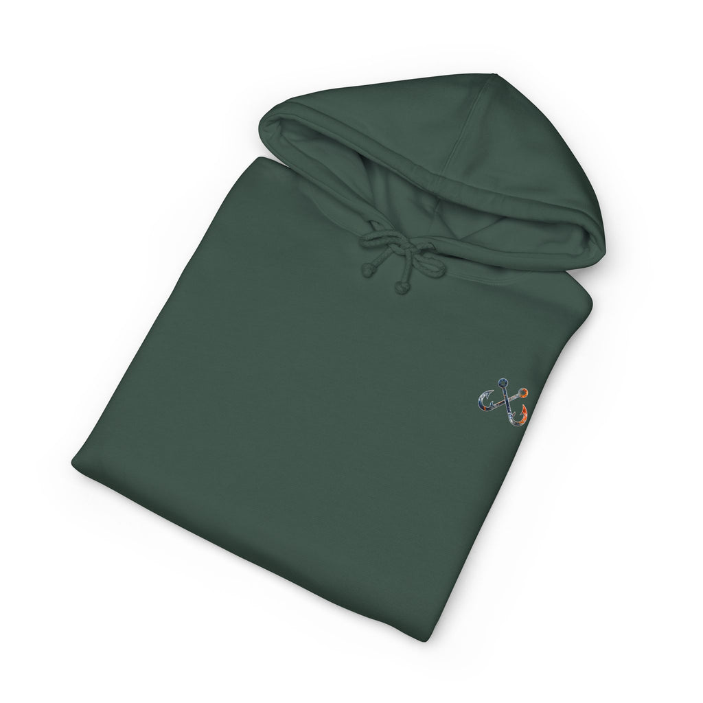 Hammer Head Hoodie Hooked Horizon Co. — Fishing Back Graphic Hoodie, Multiple Color Variations