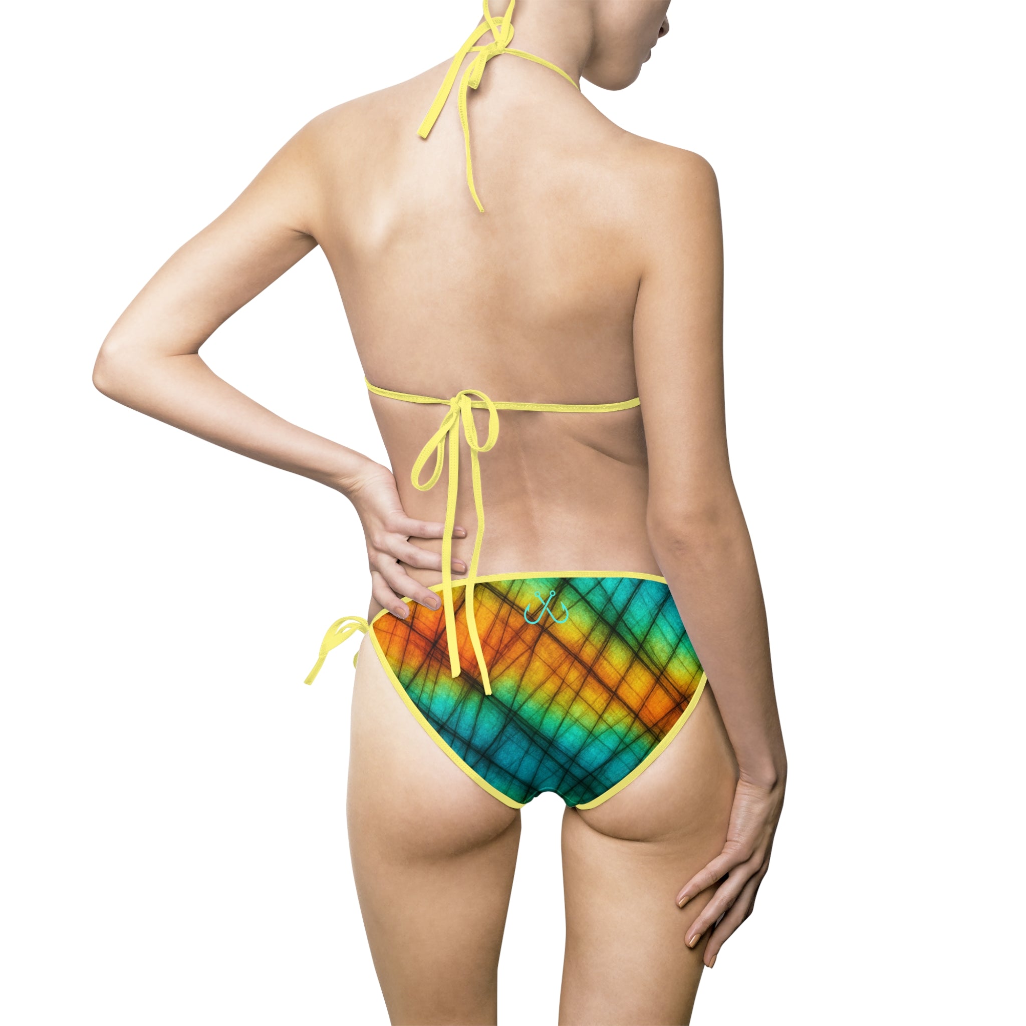 Reflection of Light Ocean Bikini –  Hooked Horizon Co. Swimsuit, Summer Beachwear, Swimwear for Vacations, Pool Parties, Tropical Getaways, Custom Strap Colors – Multiple Variations