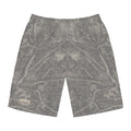 Grey Camo-Inspired Board Shorts, Swimwear for Beach Days, Summer Vacations, Pool Parties, Surfing Attire, Water Sports