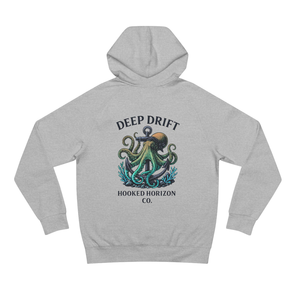 Deep Drift Octopus Unisex Hoodie, Cozy Sweatshirt, Ocean-Themed Apparel, Gift for Sea Lovers, Adventure Wear, Casual Fashion