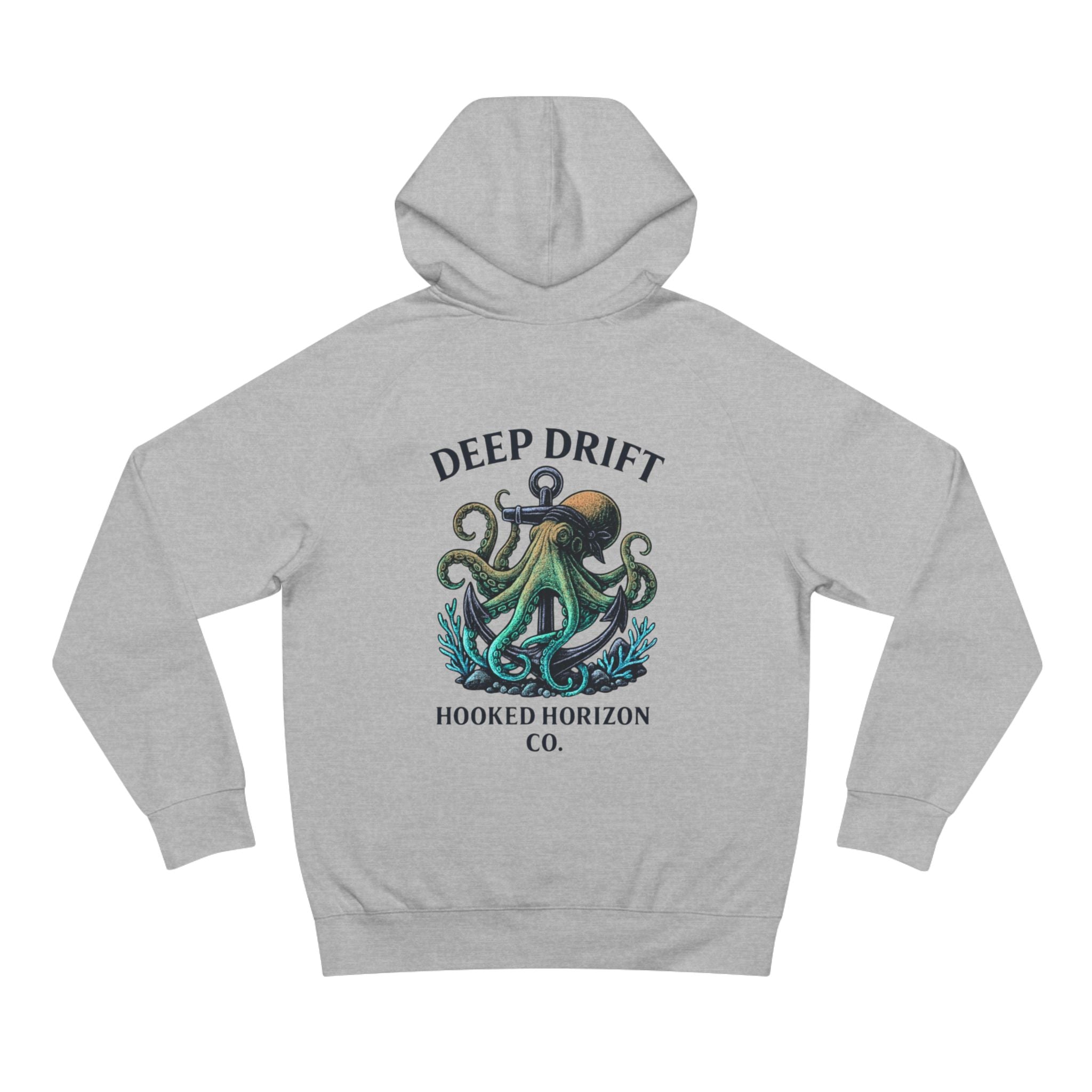 Deep Drift Octopus Unisex Hoodie, Cozy Sweatshirt, Ocean-Themed Apparel, Gift for Sea Lovers, Adventure Wear, Casual Fashion