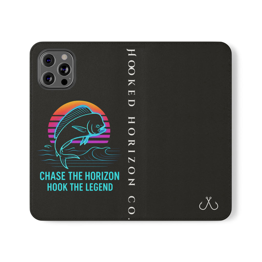 Mahi Mahi Flip Phone Case — Turquoise Water Pattern Wallet Cover