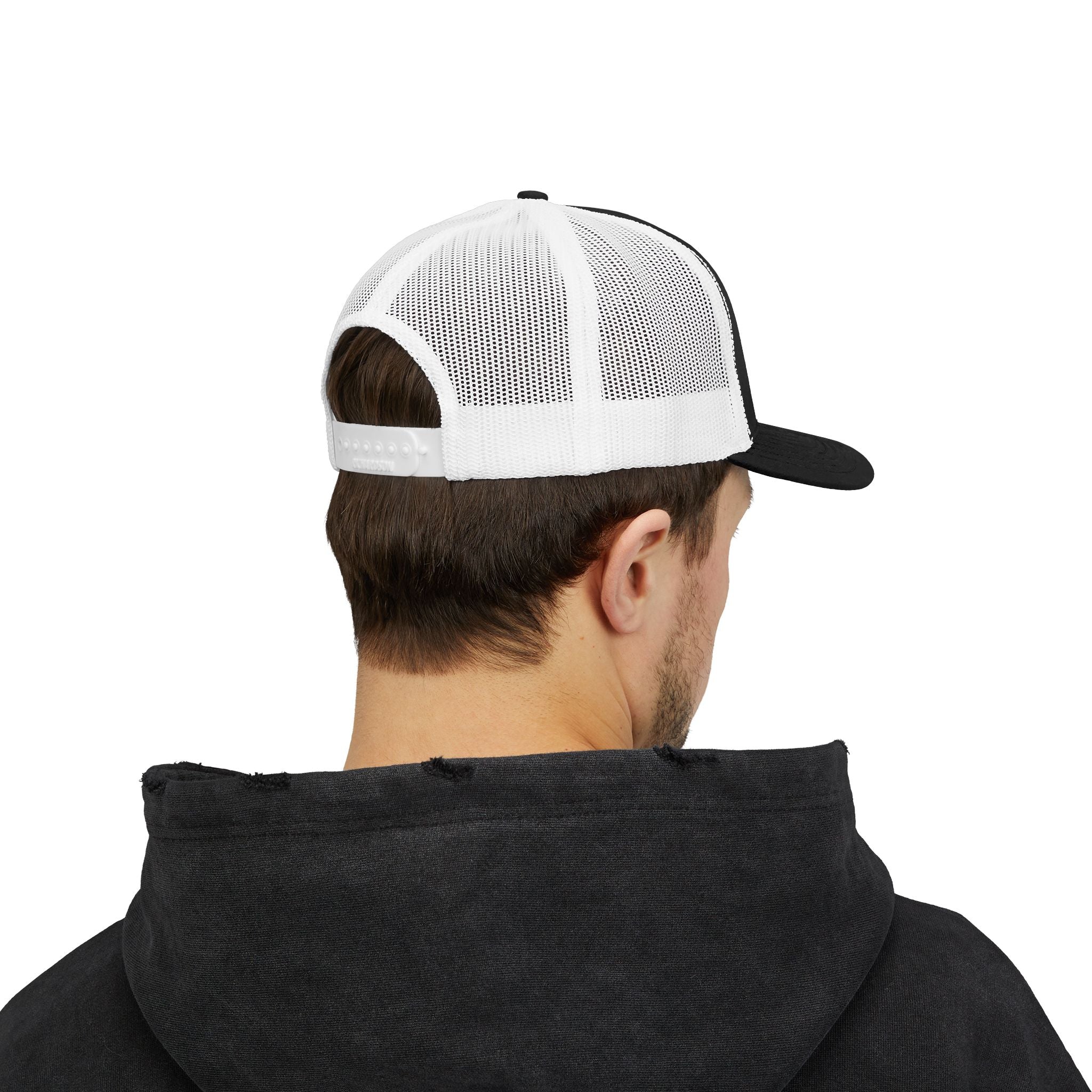 Wave Hooked Horizon Trucker Cap — Embroidered Fishing Snapback