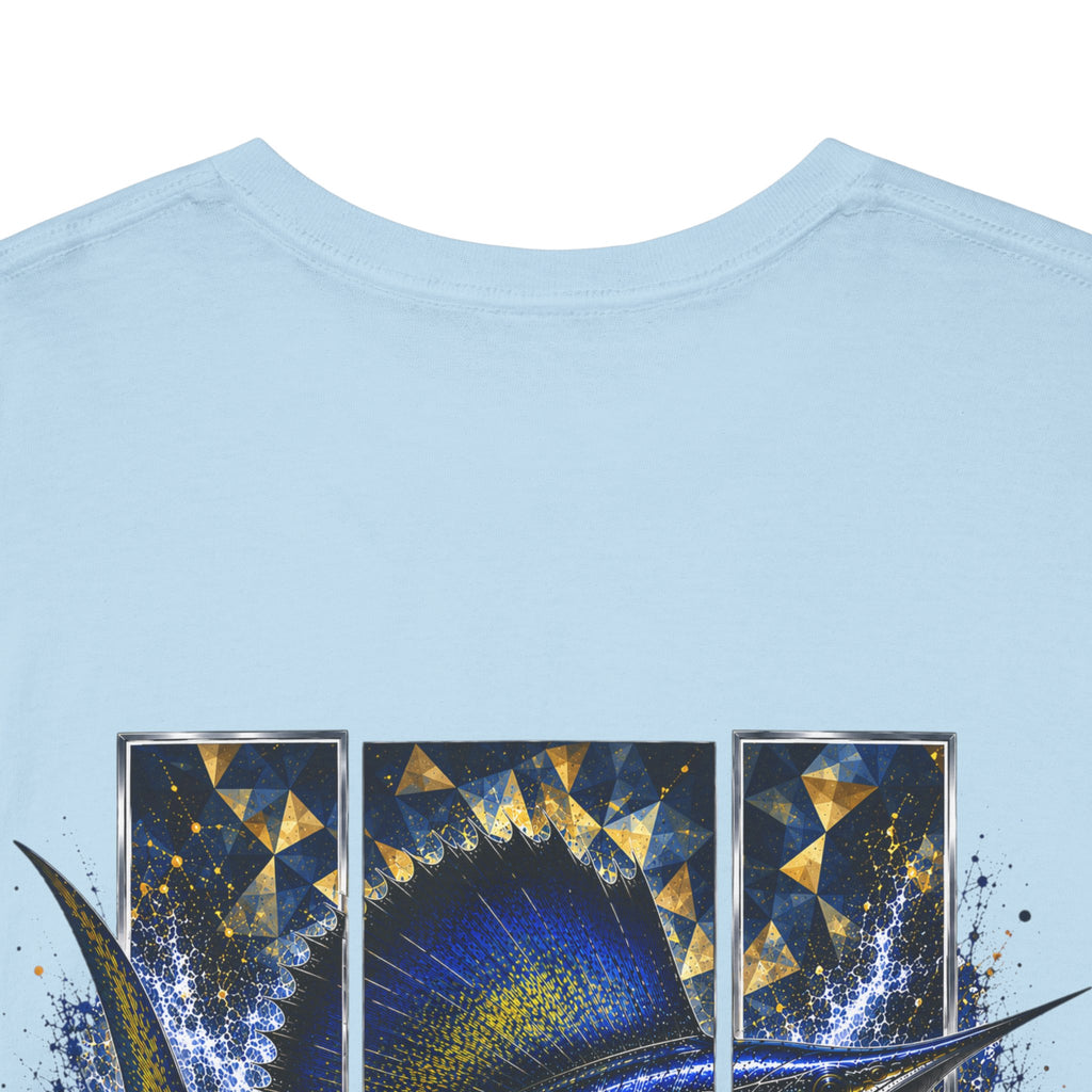 Sail Fish Hooked Horizon Co Tee—Ocean Graphic Tee — "Beloved" Ray Design