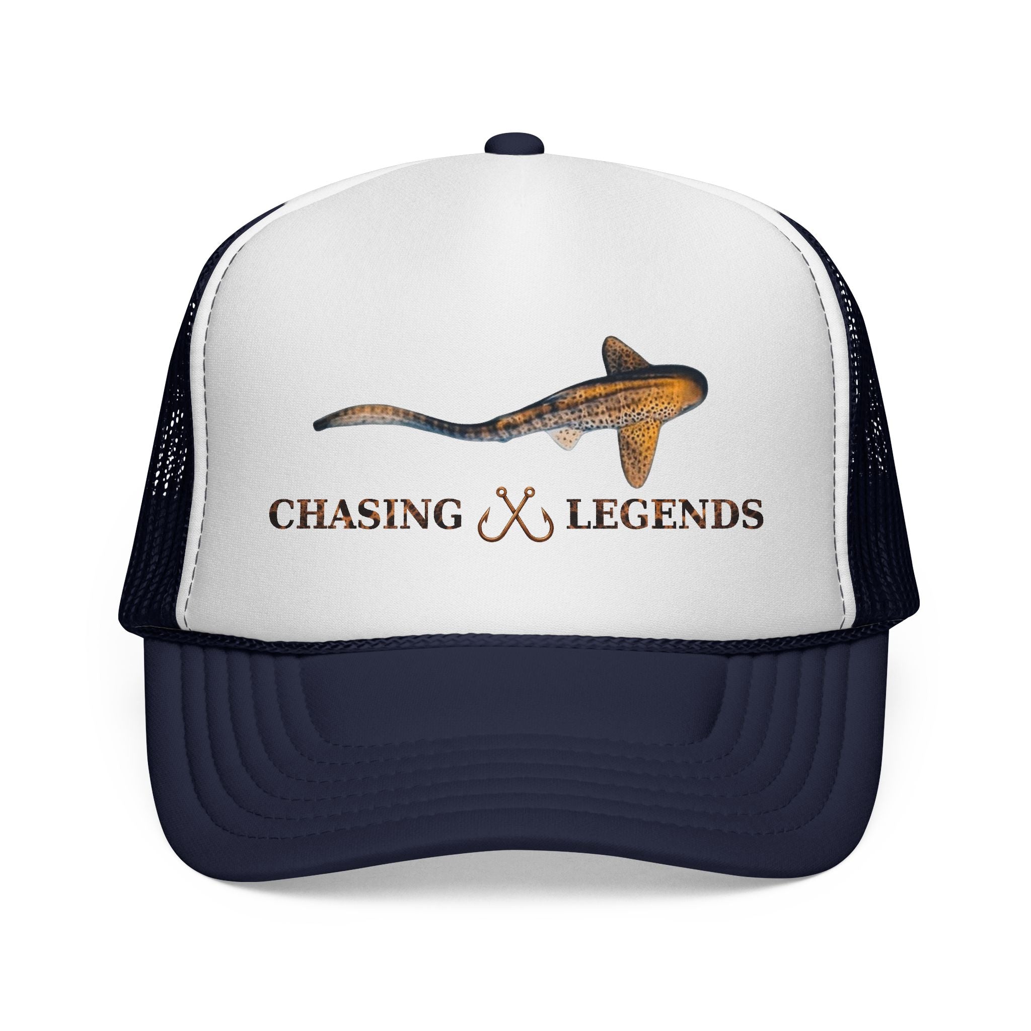 Leopard Shark Trucker Cap — Fishing & Beach Hat