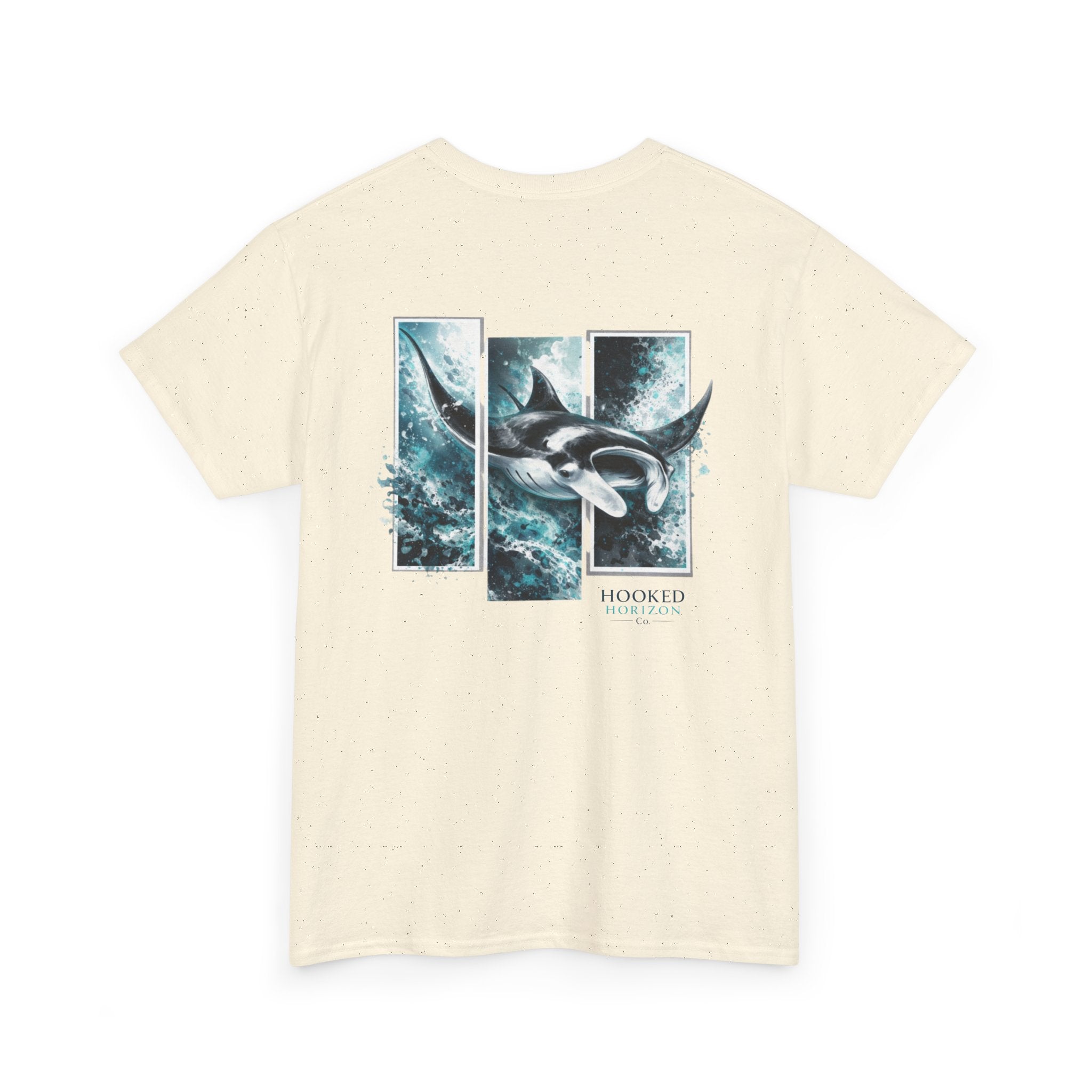 Manta Ray Hooked Horizon Co Tee—Ocean Graphic Tee — "Beloved" Ray Design