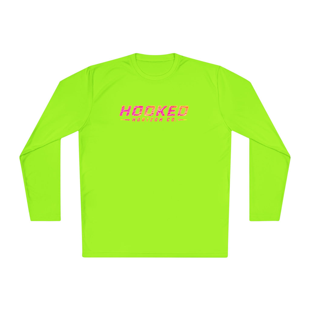Moisture Wicking Classic Logo Tee In Pink—Horizon Co. Anchors Long Sleeve Tee — Lightweight Fishing Shirt