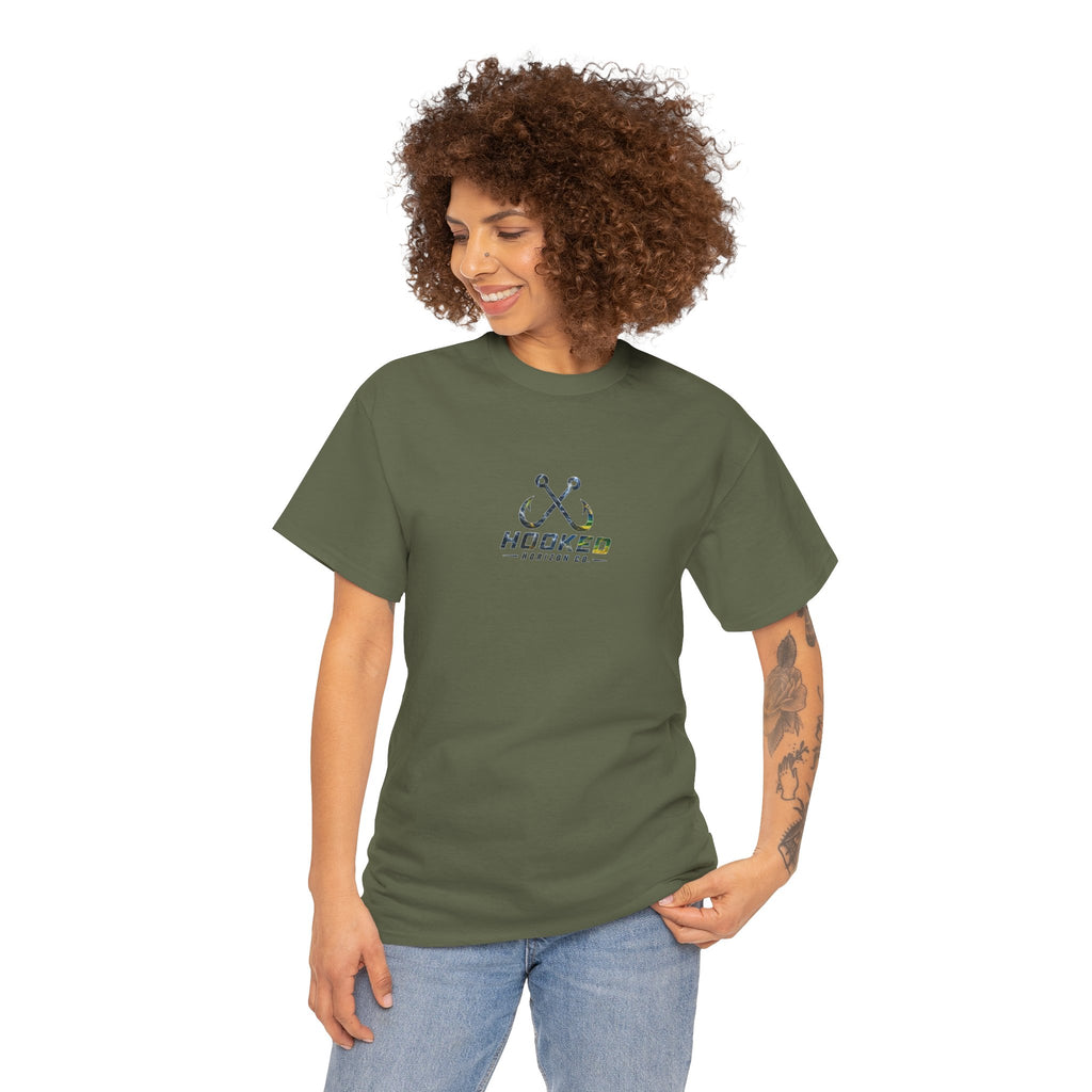 Mahi Mahi Hooked Horizon Co Tee—Ocean Graphic Tee — "Beloved" Ray Design
