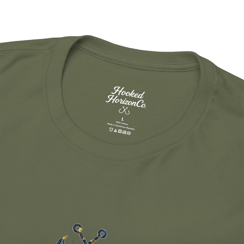 Sail Fish Hooked Horizon Co Tee—Ocean Graphic Tee — "Beloved" Ray Design