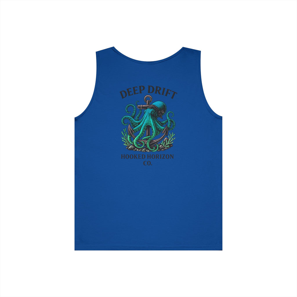 Deep Drift Octopus Graphic Tank Top, Summer Beach Wear, Unisex Tank, Gift for Ocean Lovers, Nautical Tees, Camping Apparel