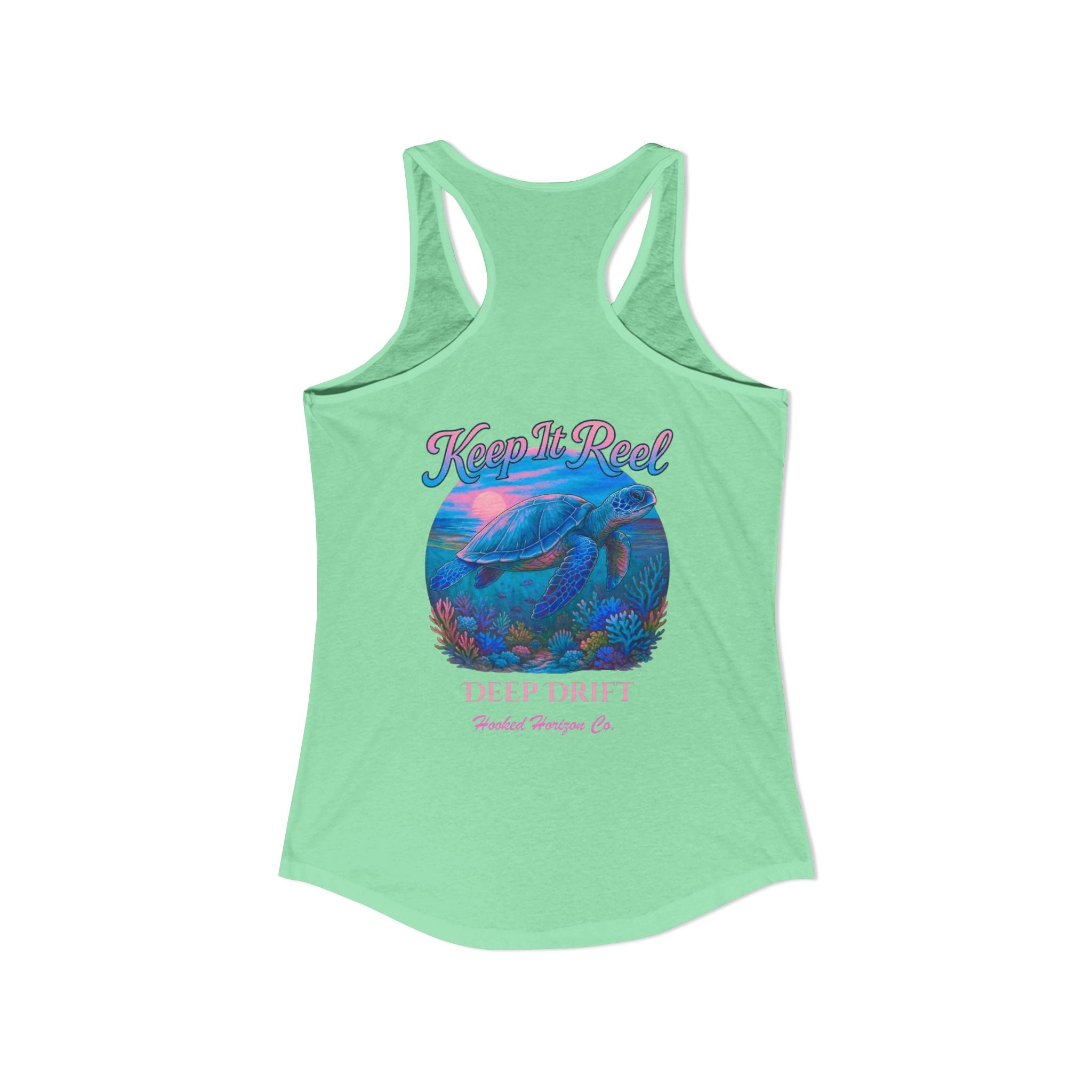 Turtle " Keep It Reel" Deep Drift– Hooked Horizon Co. Gifts for Ocean Lovers, Nautical Fashion, Everyday Comfort, Perfect Gift for Her