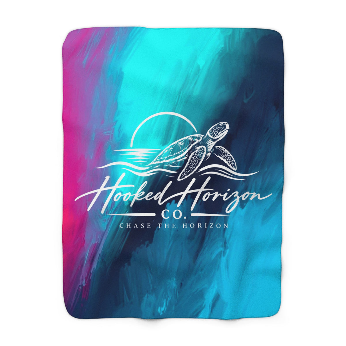 Turtle Sunset Sherpa Fleece Blanket