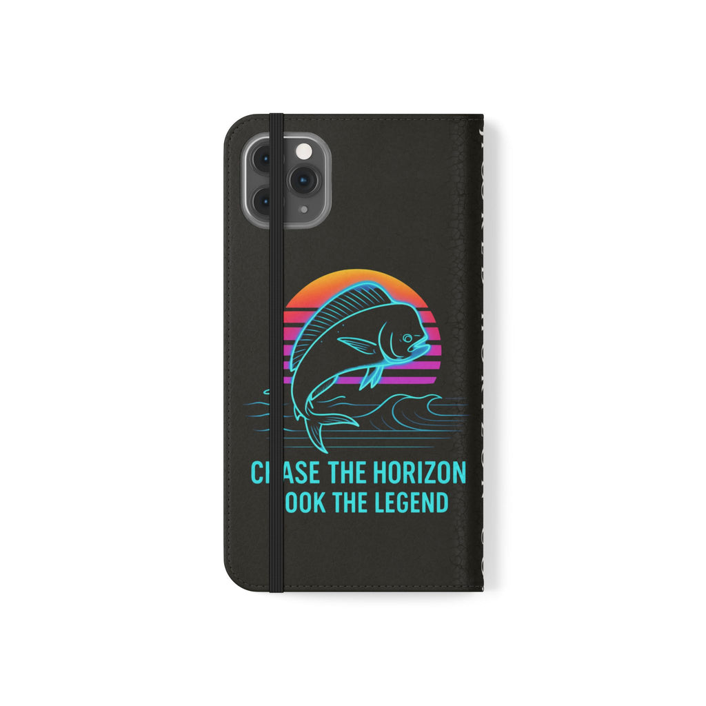 Mahi Mahi Flip Phone Case — Turquoise Water Pattern Wallet Cover