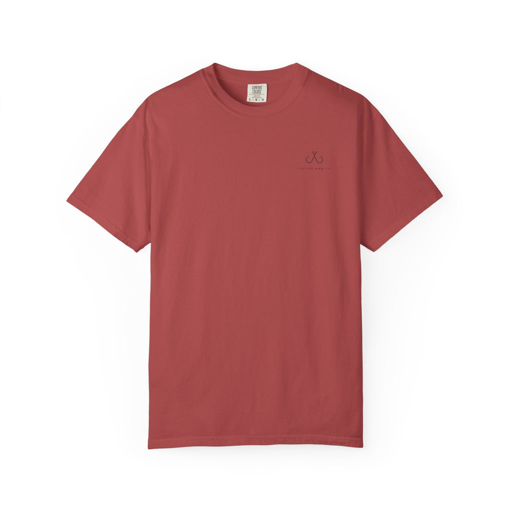 Deep Drift Fishing T-Shirt - Pink & Peach Fishing Tee for Angler Lovers, Pink Ombre, Hammer Head Shark Tee, Ocean-inspired