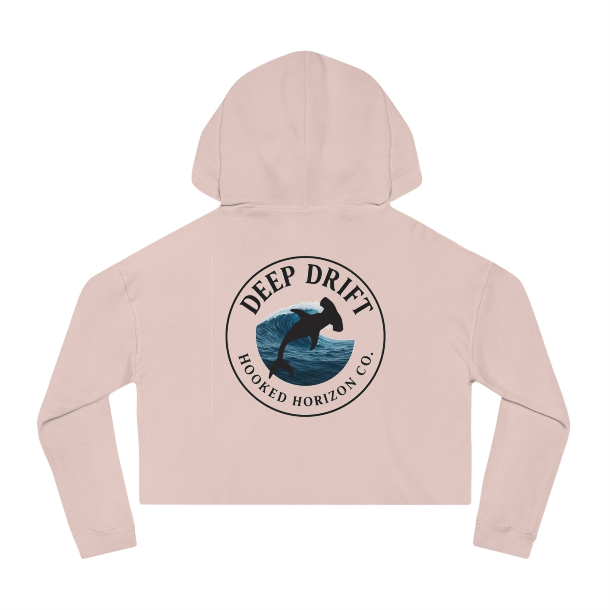 Hammer Head Shark Cropped Hoodie — Deep Drift Fishing Graphic