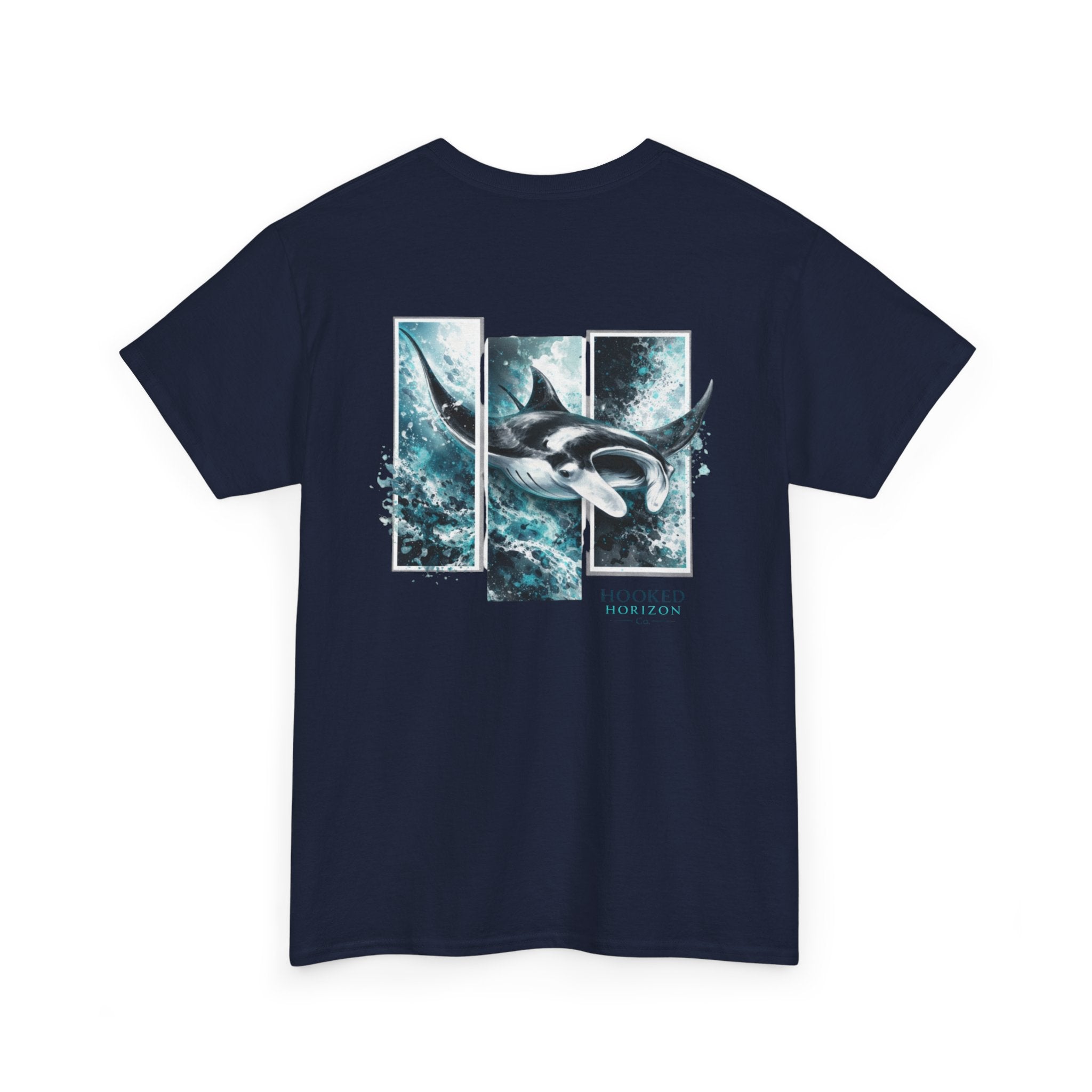 Manta Ray Hooked Horizon Co Tee—Ocean Graphic Tee — "Beloved" Ray Design