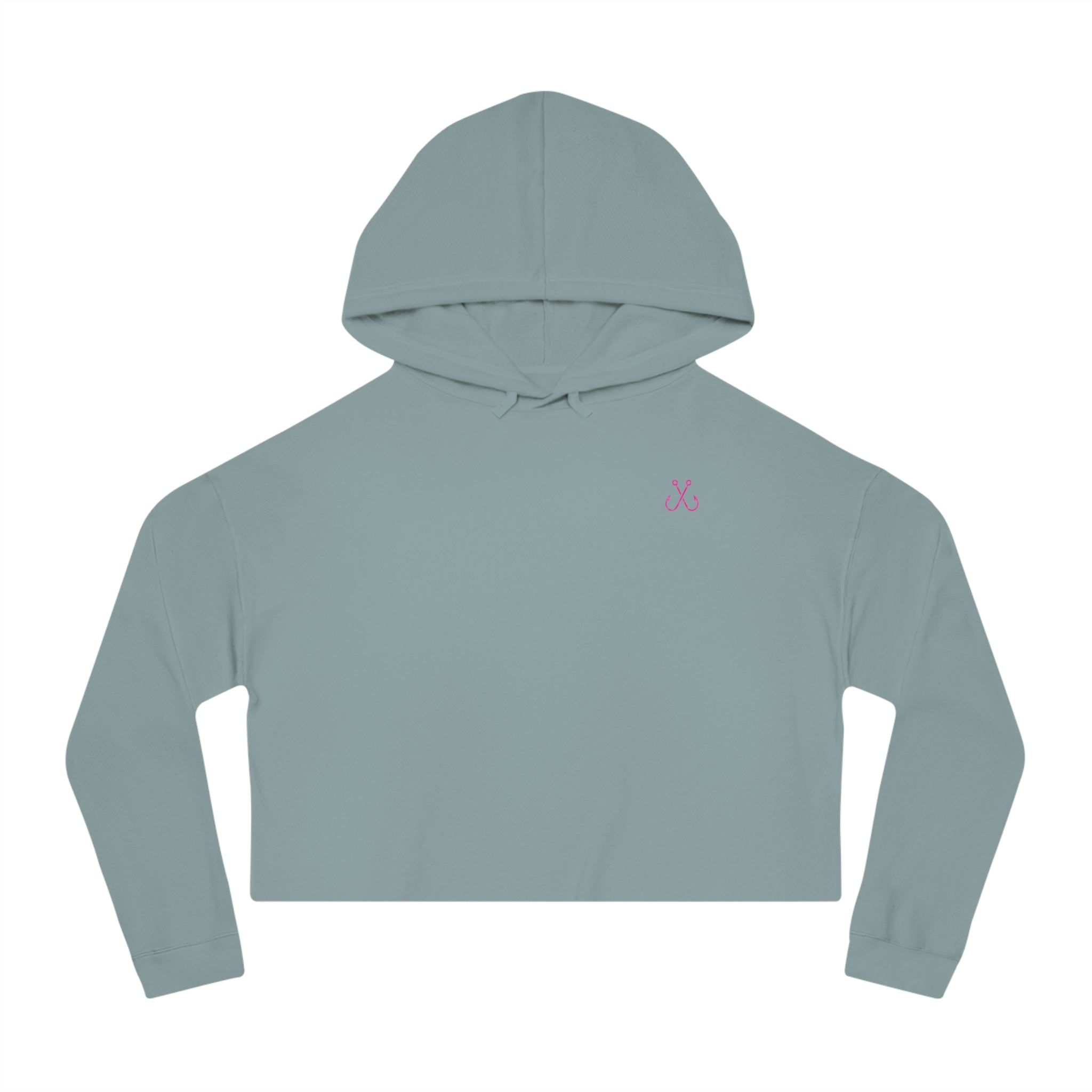 Turtle Cropped Hoodie — "Deep Drift on the Water" Fishing Graphic