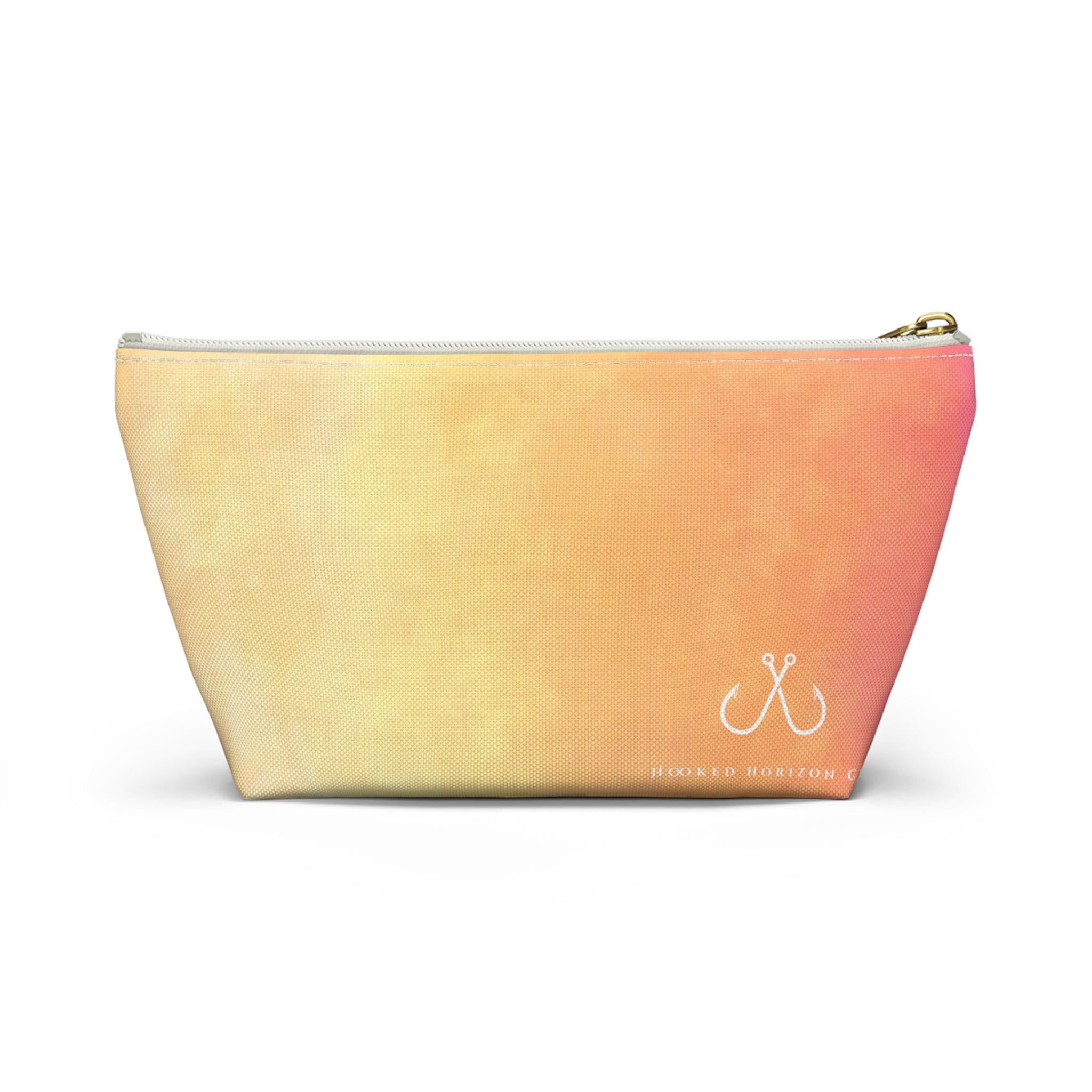 Pink To Orange Ombre Vibrant Gradient Accessory Pouch | Makeup Bag, Travel Organizer, Gift for Her, Beach Essentials, Stylish Storage