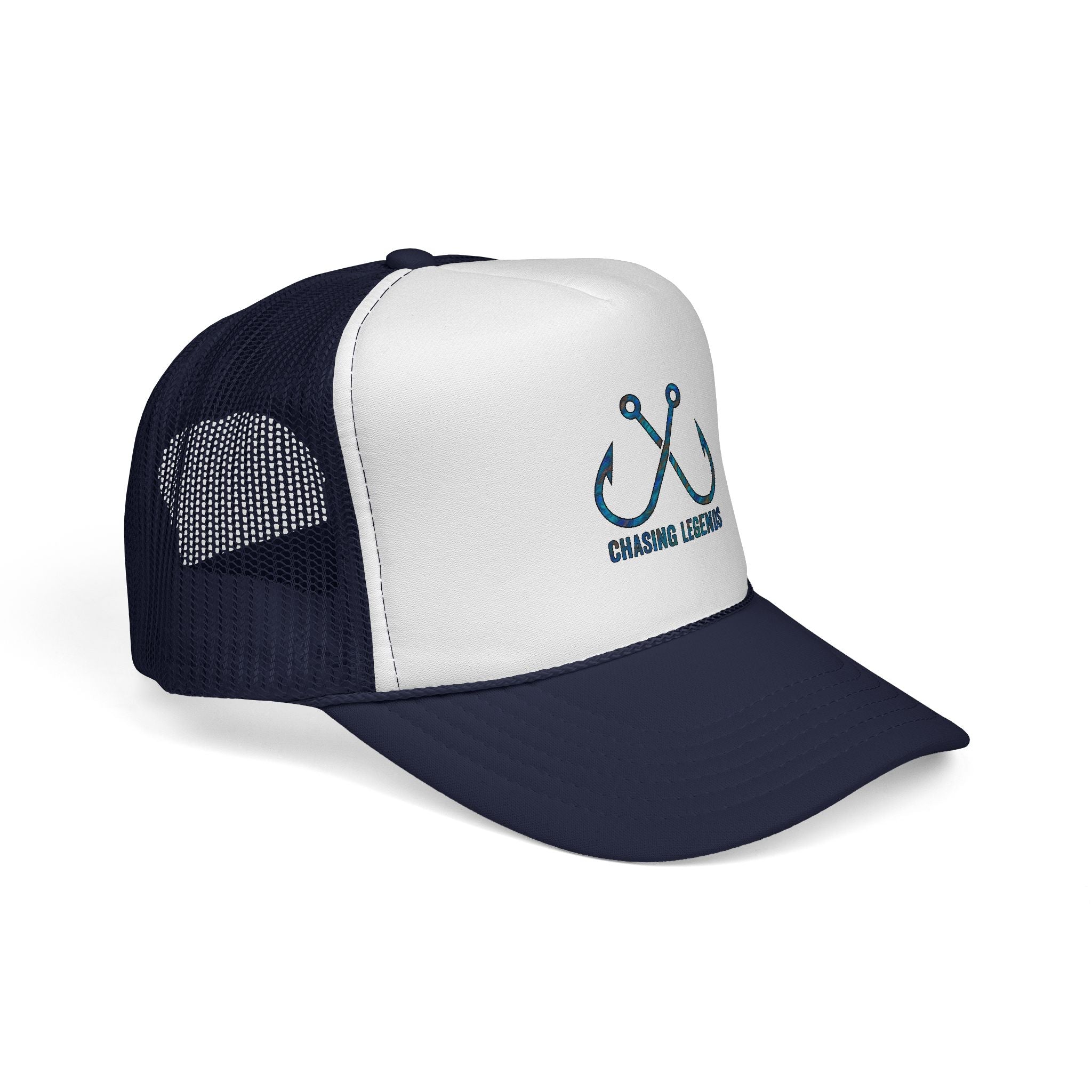 Trucker Cap — 'Chasing Legends' Fishing Hooks Logo