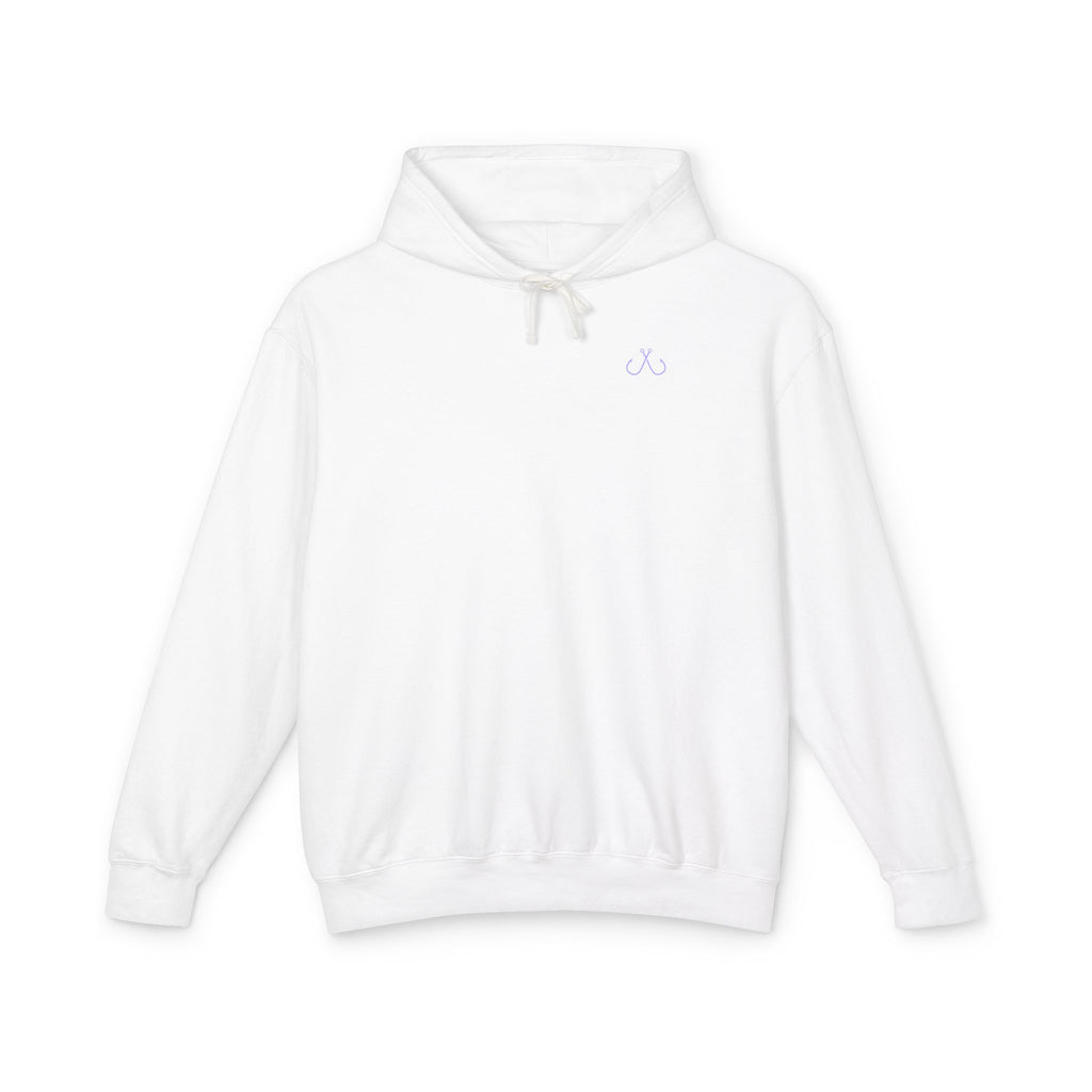 Purple To Blue Hooked Horizon Co Unisex Lightweight Hoodie with Deep Drift Design | Perfect for Fishermen, Beach Lovers, Casual Outings, Gift for Him/Her, Nautical Style,  Ocean Lover Gifts
