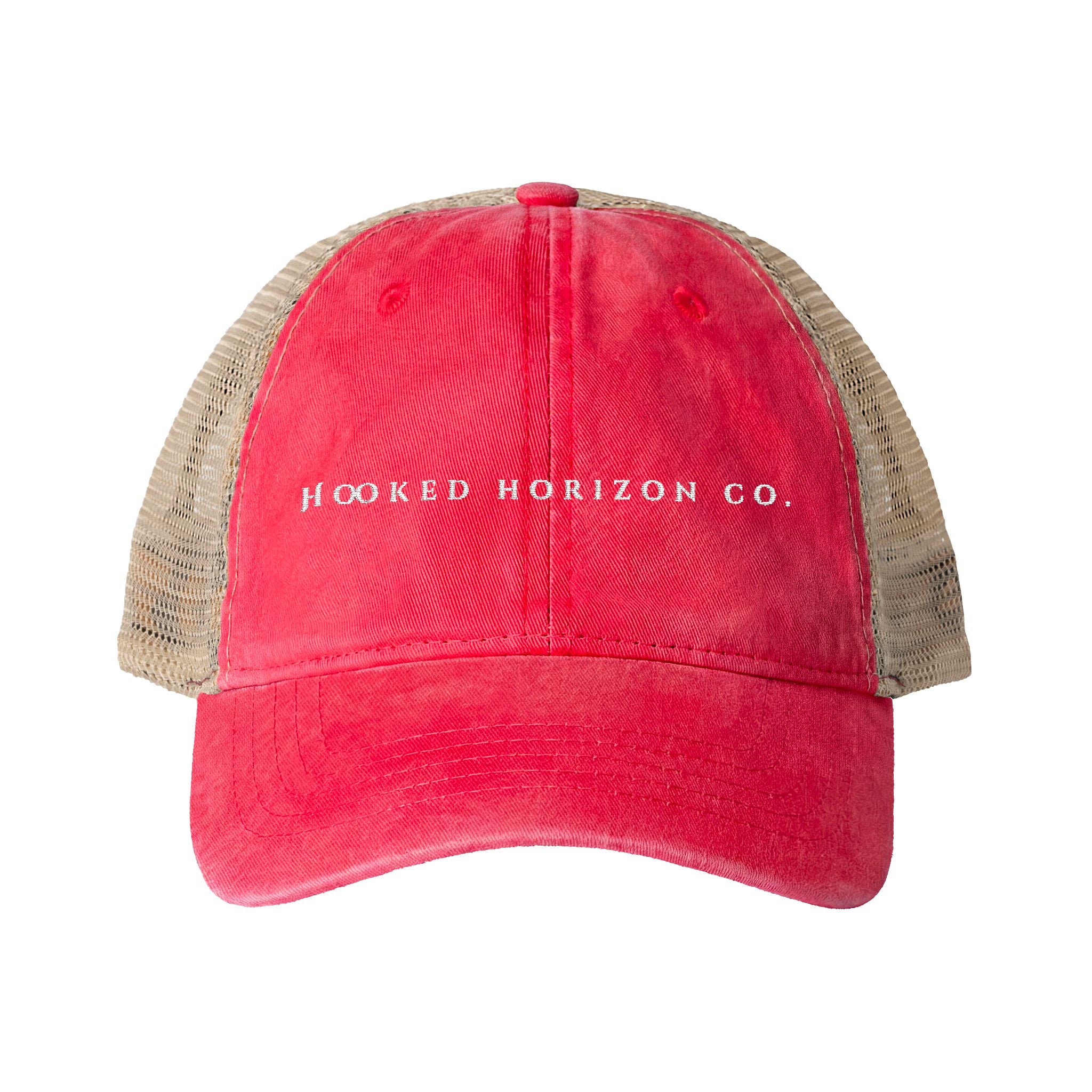 Hooked Horizon Co. —Women's Washed Mesh-Back Cap, Multiple Color Variations