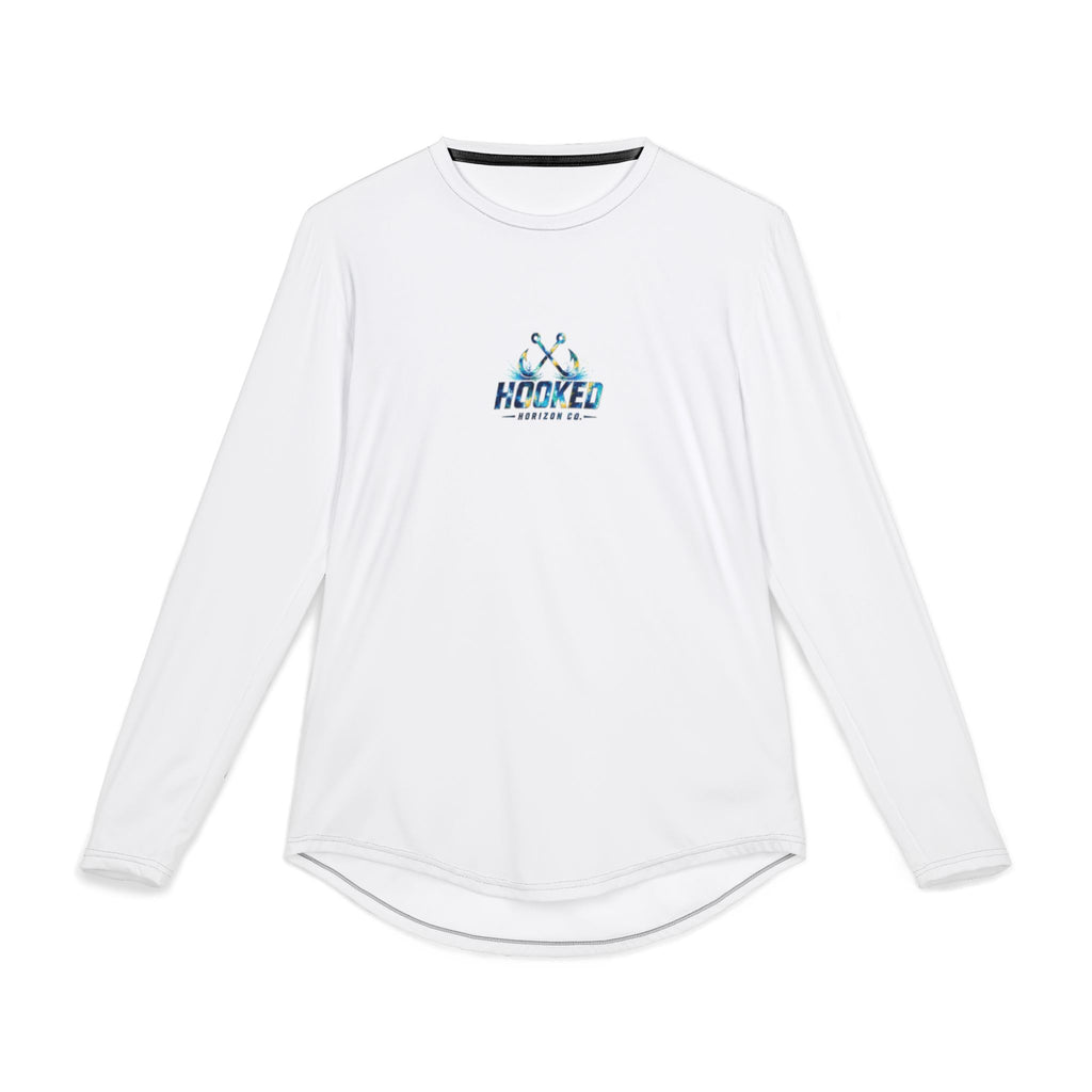 Barracuda Hooked Horizon Co — Men's Long Sleeve UV Shirt — Chasing Legends Not Trends Orca Ocean Graphic Performance Tee