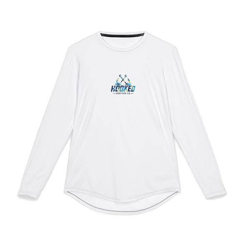 Barracuda Hooked Horizon Co — Men's Long Sleeve UV Shirt — Chasing Legends Not Trends Orca Ocean Graphic Performance Tee