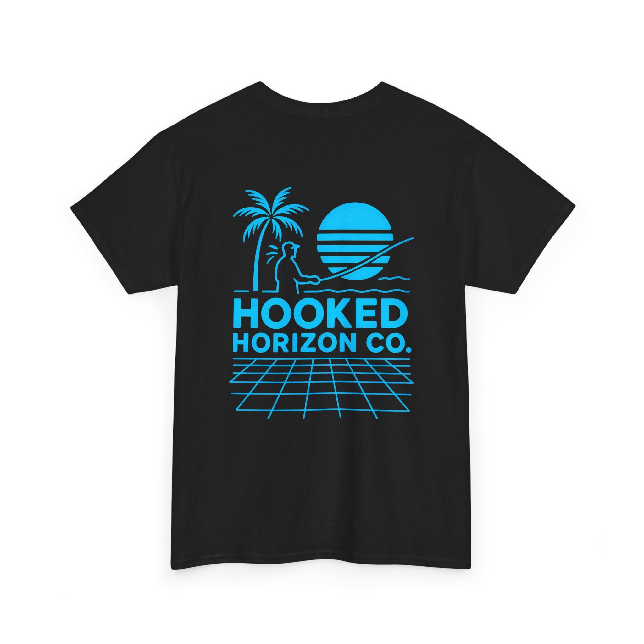 Tarpon Blue Fishing T‑Shirt — "Deep Drift" Compass Design by Hooked Horizon Co.