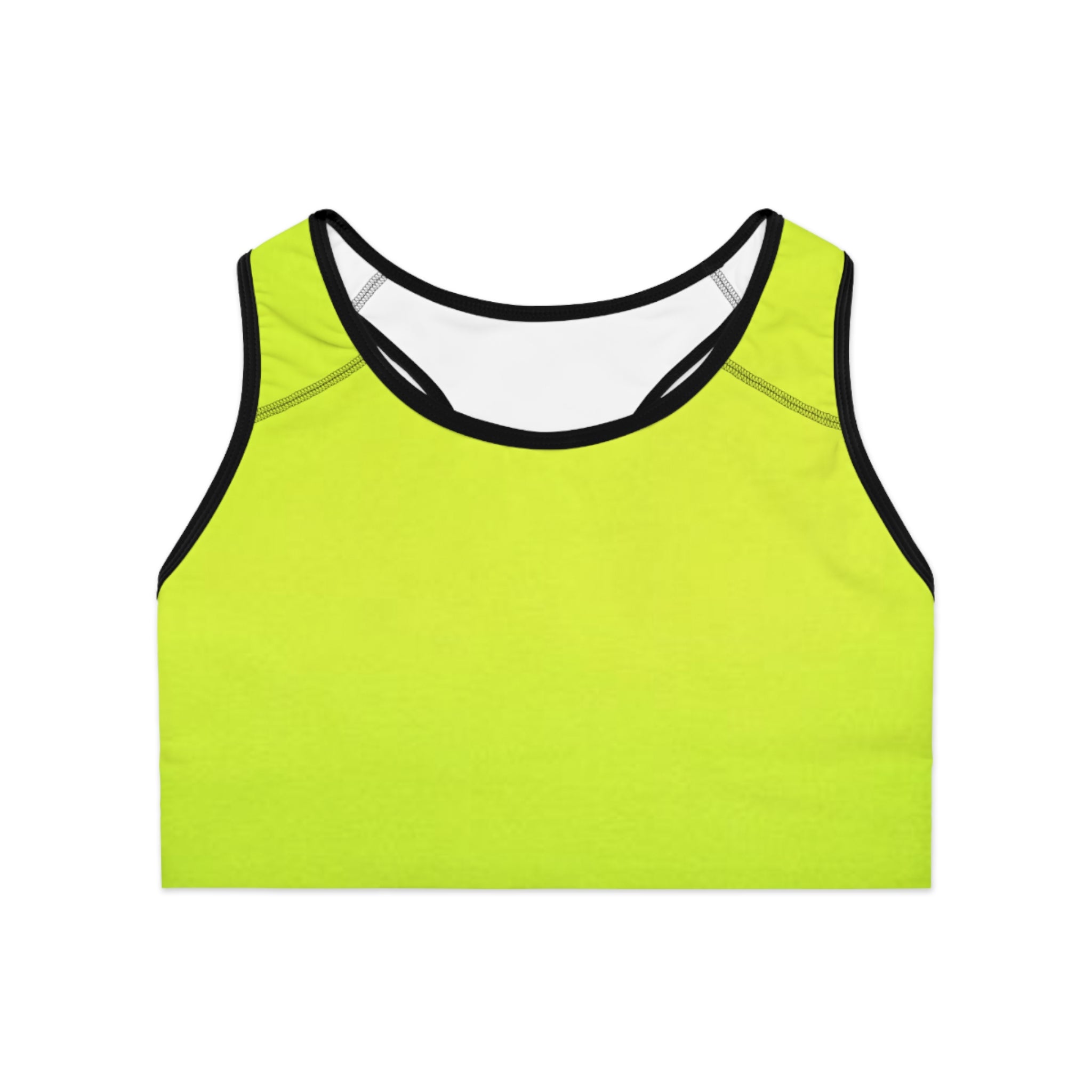 Lime Green Deep Drift Hooked Horizon Co. Stylish Sports Bra for Active Women, Workout Top, Gym Essential, Fitness Apparel, Athleisure Wear, Yoga Gear