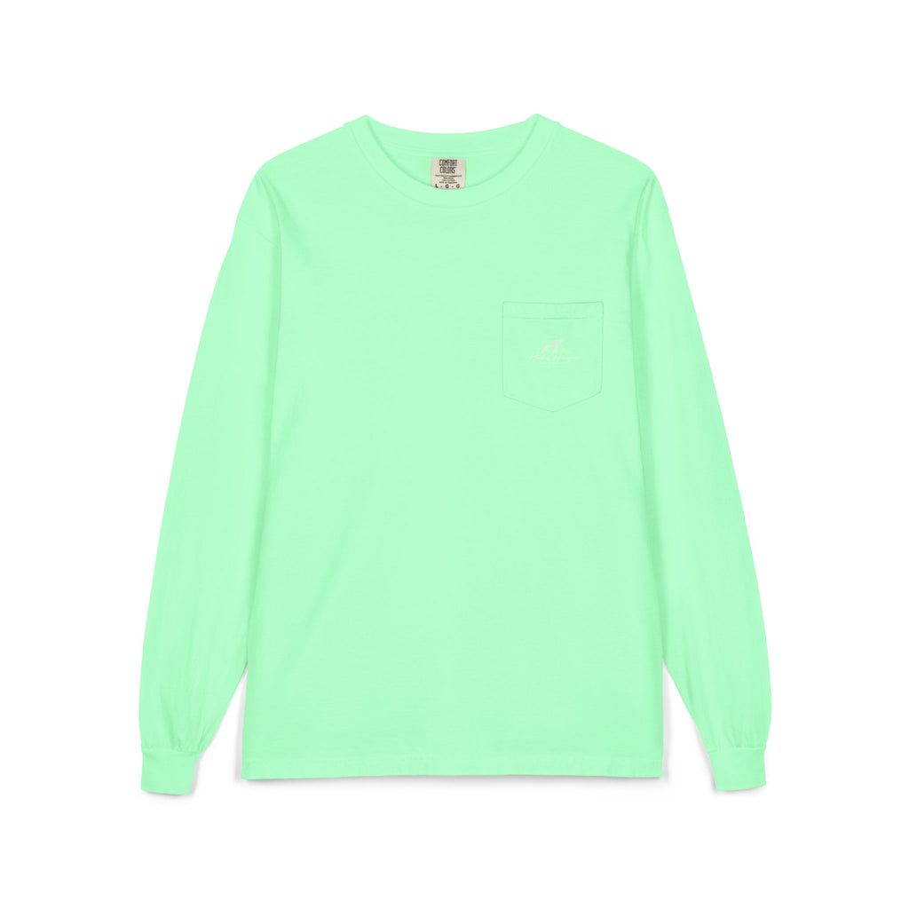 Turtle Hooked Horizon Co. – " Chase What Moves You "Unisex Long Sleeve Pocket T-Shirt