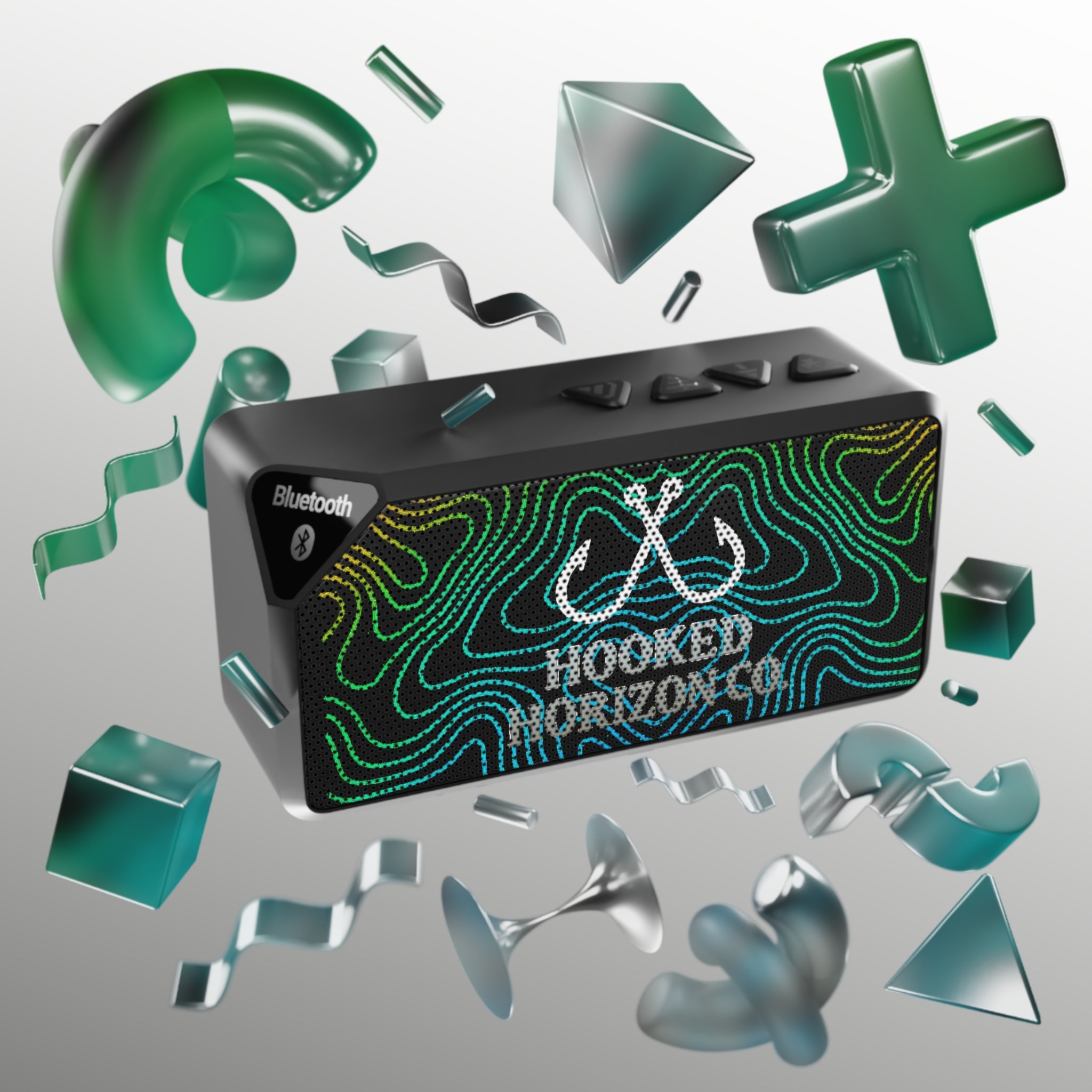 Topography Kaleidoscope Bluetooth Speaker — Portable Color Wave Audio