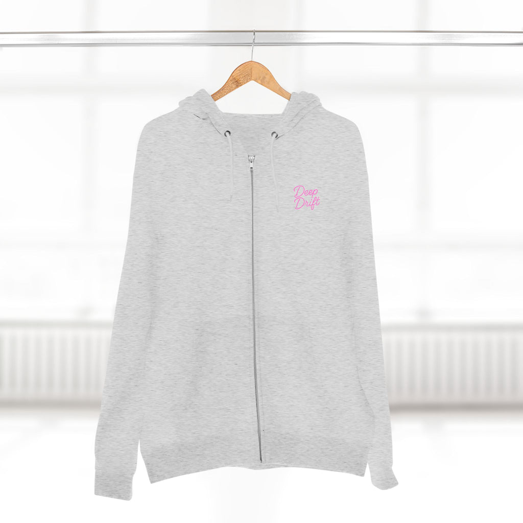 Neon Deep Drift Coral & Turtle Hooked Horizon Co. Unisex Zip Hoodie for Ocean Lovers, Nautical Fashion, Cool Weather Gear, Everyday Comfort, Perfect Gift