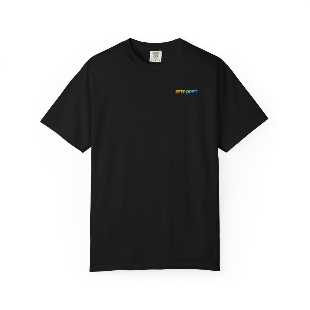 Gold & Blue Tarpon Hooked Horizon Co. — Deep Drift Fishing Graphicishing Tee for Angler Lovers, Shark Lovers, Ocean Tee