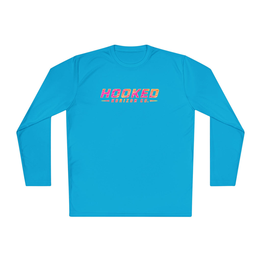 Moisture Wicking Classic Logo Tee In Pink—Horizon Co. Anchors Long Sleeve Tee — Lightweight Fishing Shirt